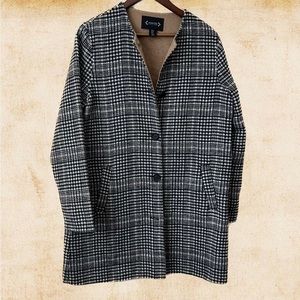 Nanette Lepore Wool Houndstooth Coat